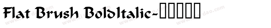 Flat Brush BoldItalic字体转换